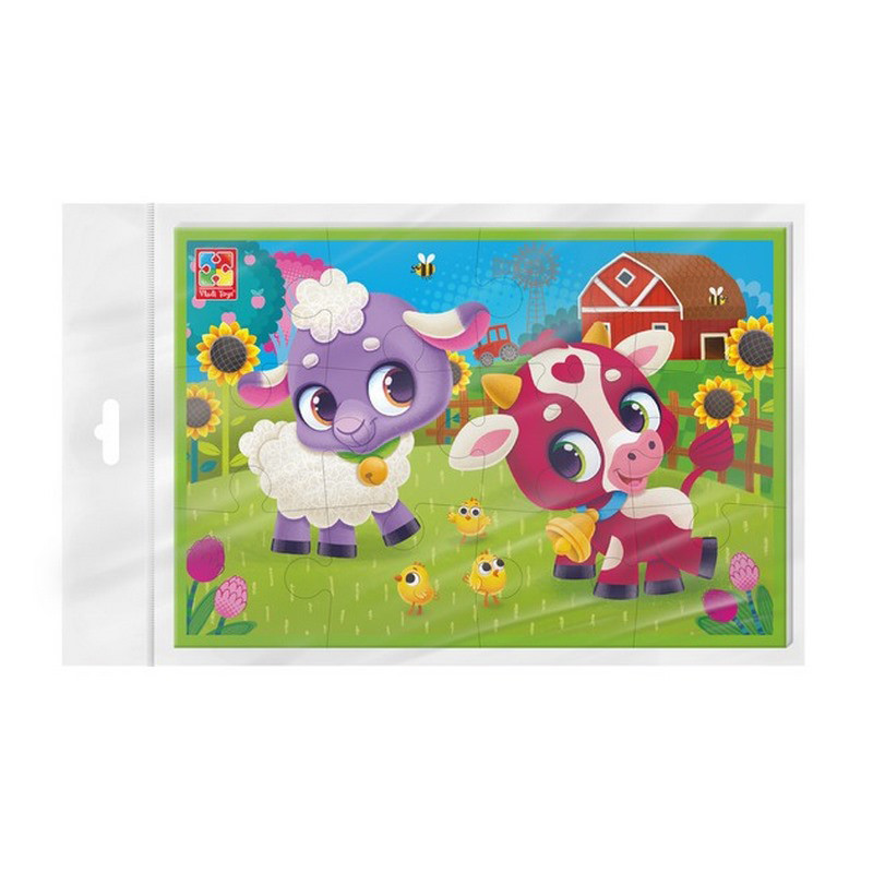 Дитячі розвиваючі м'які пазли "Корівка та овечка" VT1104-23 А5 Вінниця - фото 1