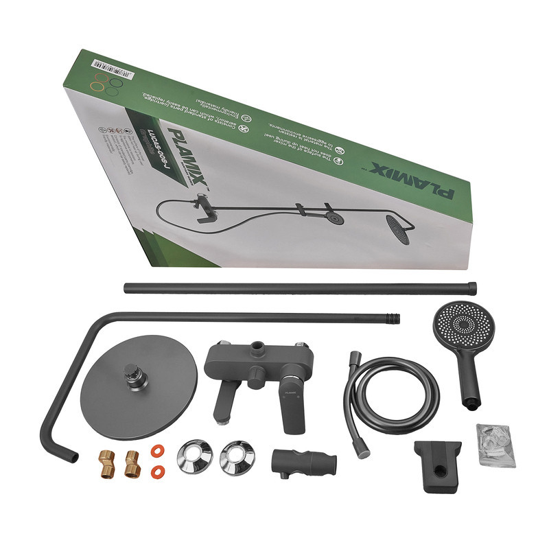 Душова колона зі змішувачем Plamix Lucas-008-J Graphite (Колір графіт) (PM6103)   ( 21514 ) Харьков - изображение 9