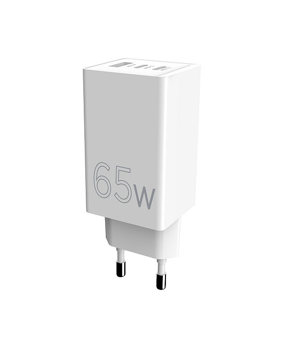 Мережевий зарядний пристрій Sigma mobile X-power 65 W GaN, PD, QC (2xUSB-C + 1xUSB-A) White (PS65-01) ( 24216 ) Харьков - изображение 14