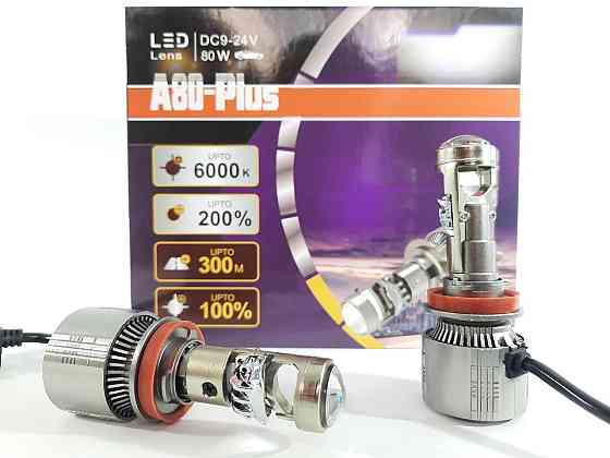 Комплект світлодіодних лінз StarLight A80 Plus H11 (H8/H9/H16) Mono-LED +200% 12/24V Харків