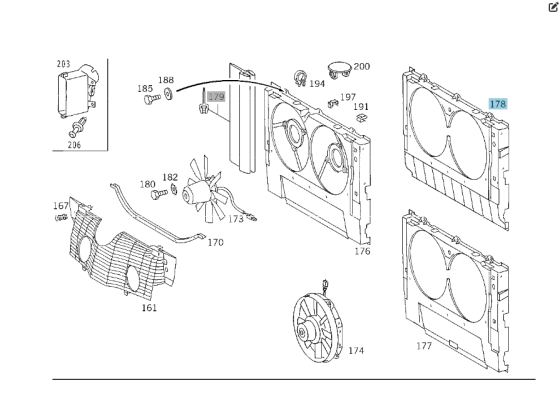 Mercedes-Benz  A1405051755 Кожух вентилятора S-class W140 CL C140 Одесса
