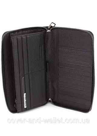 Фірмовий шкіряний чоловічий клатч із фактурою під рептилію Marco Coverna 086-5901 Black Київ