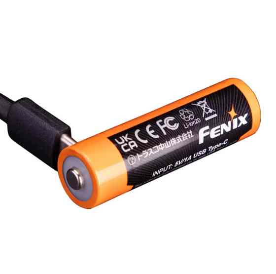 Аккумулятор 14500 АА Fenix ​​ARB-L14-2200U Type-C (Черно-оранжевый) Винница