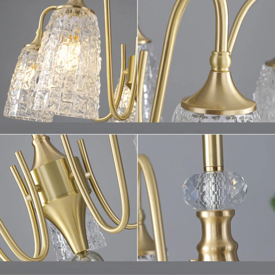 Светодиодная люстра Oрбита 5030 (Золотая) на 6 плафонов Винница