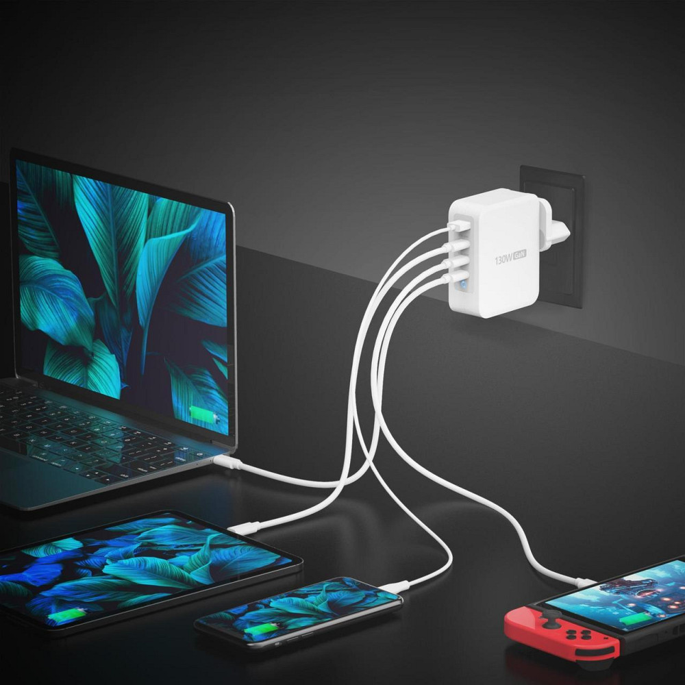 Мережевий зарядний пристрій J5create GaN USB-C 130 W White (JUP43130E-EN) ( 19851 ) Харьков - изображение 3