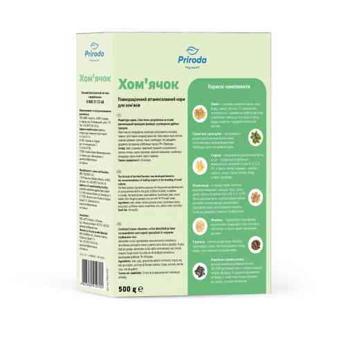 Корм Природа Хом’ячок для хом’яків та дрібних декоративних гризунів 500 г Київ