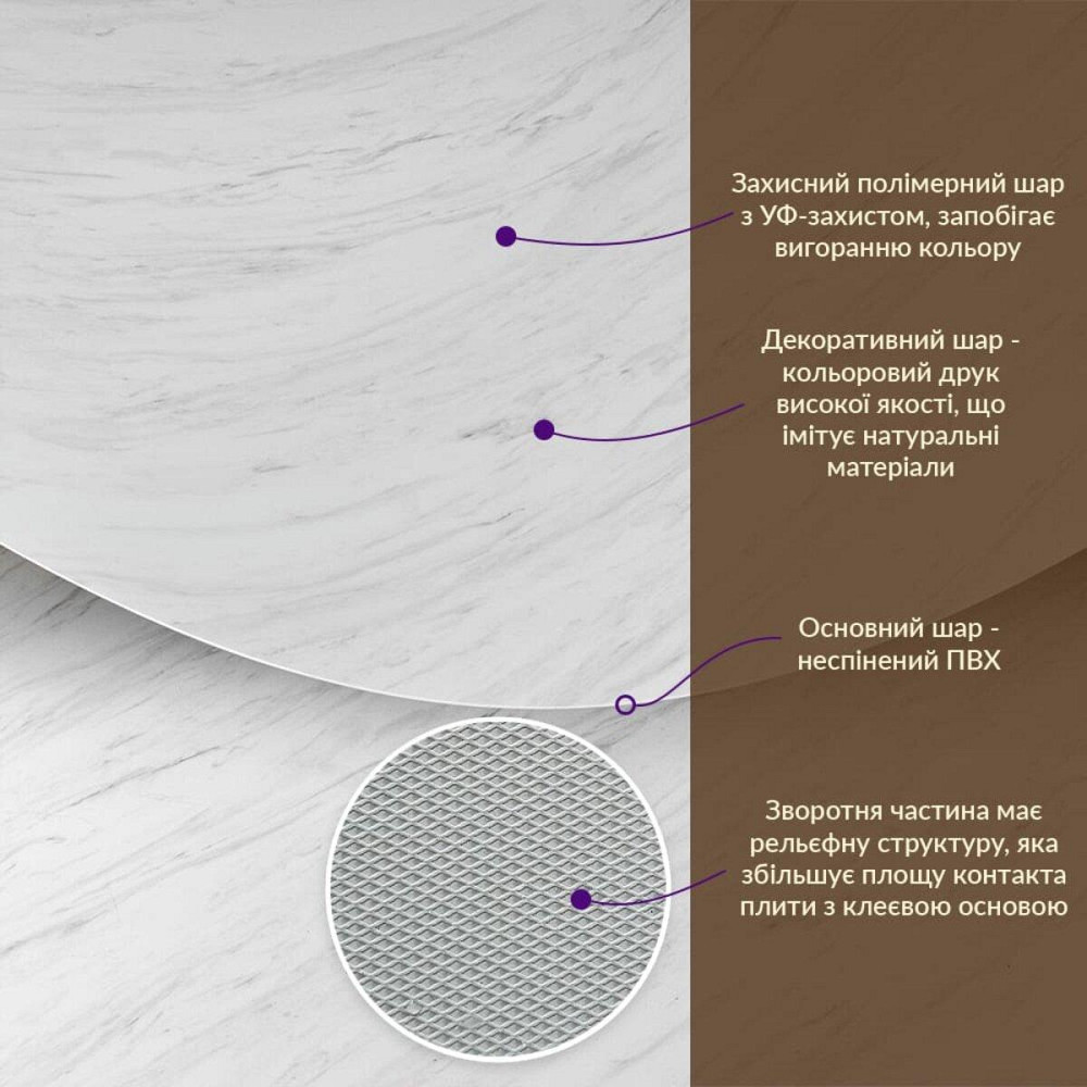 Декоративная ПВХ плита 1,22м х 2,44м х 3мм Белый мрамор SW-00001399 Киев - изображение 3