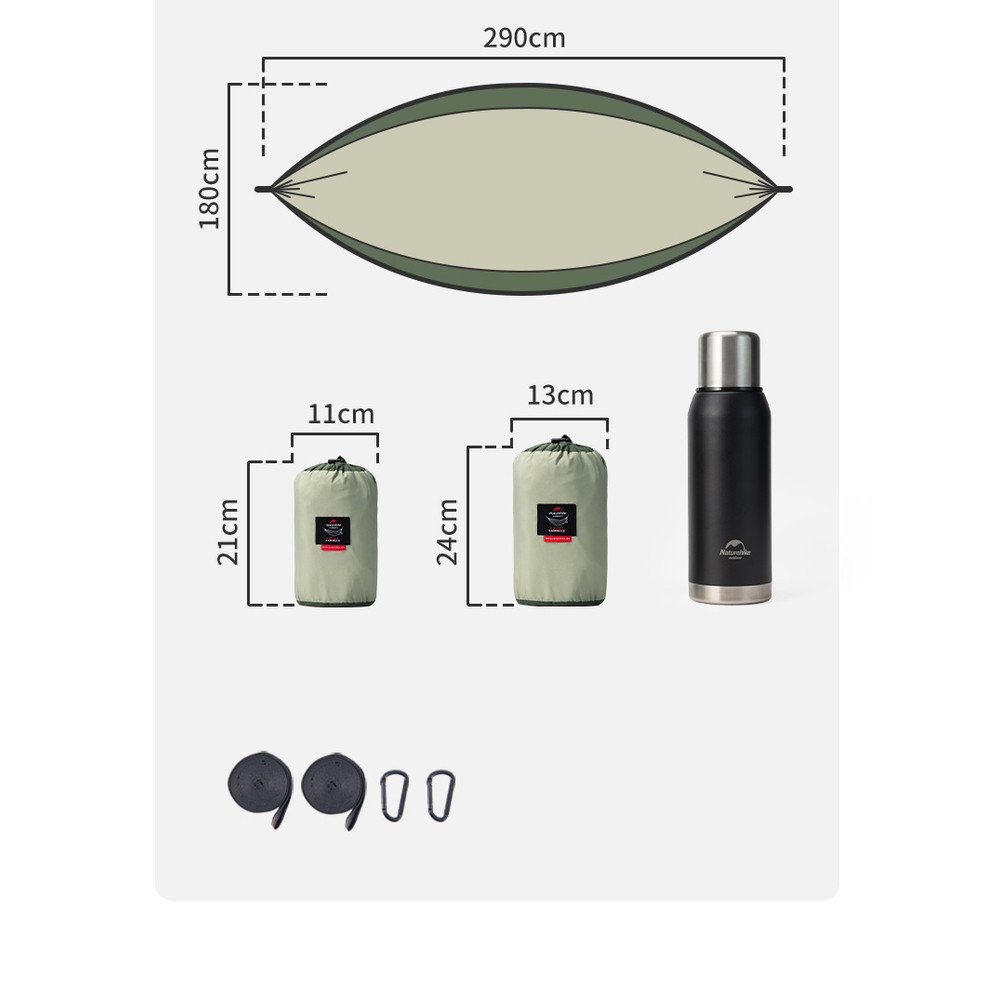 Гамак Naturehike одинарний NH21DC011, оливковий Київ - фото 9