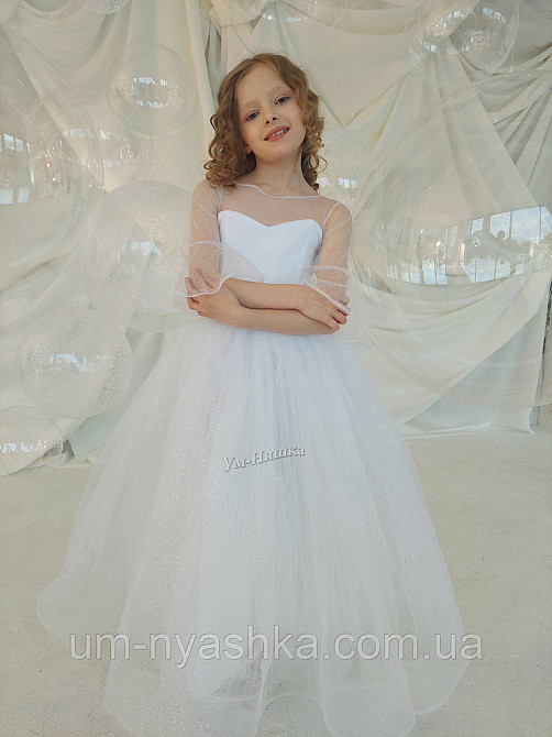 Довга біла сукня 122-128 Кривий Ріг - фото 9