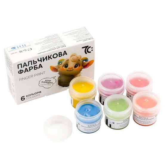 Дитячий набір пальчикових фарб 7C40601, 6 кольорів Вінниця