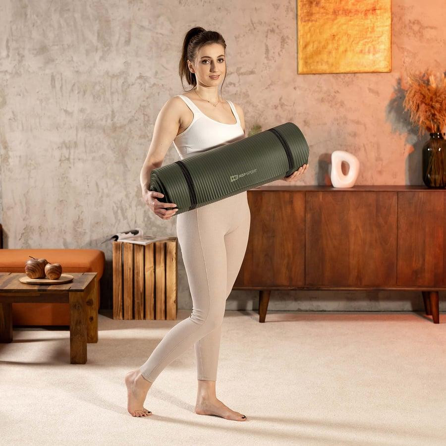 Колрик для йоги Hop-Sport HS-NB010GM NBR 1см темный хаки Киев - изображение 5