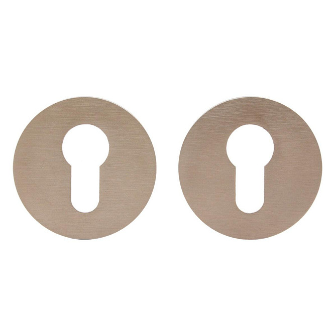 Дверна накладка під циліндр M&T Up/Down 144918 d54mm SNi-grinded нікель матовий брошований Київ - фото 1