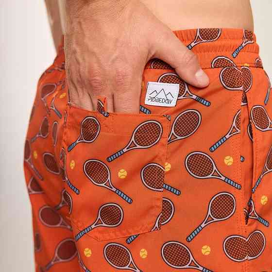 Принтовані чоловічі шорти для плавання Pobedov Pool day Тenis Київ