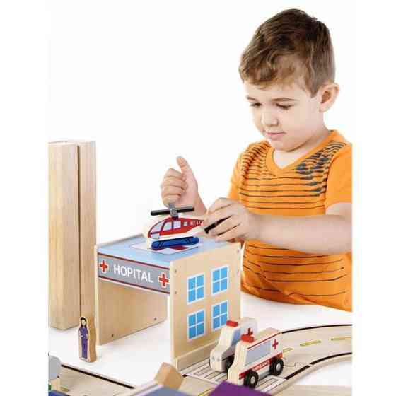 Набір вантажівок Guidecraft Block Play до дороги з дерева, 12 шт. (G6718) Харків