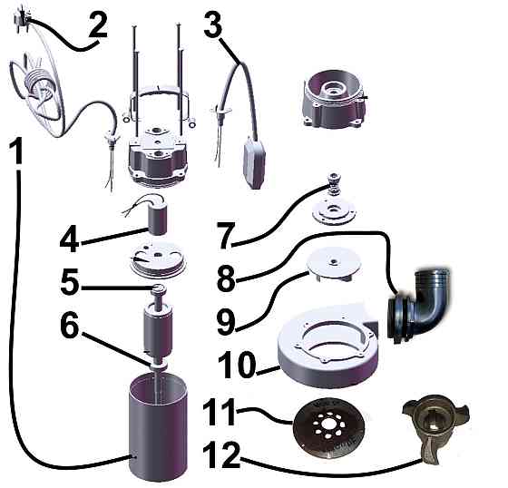 Насос фекальный с режущим механизмом Optima V1300 DF 1,3кВт (000008686) Киев