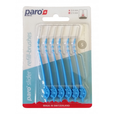 Щетки для межзубных промежутков Paro Swiss slider сменные размер S 6 шт. (7610458010327) Винница - изображение 1
