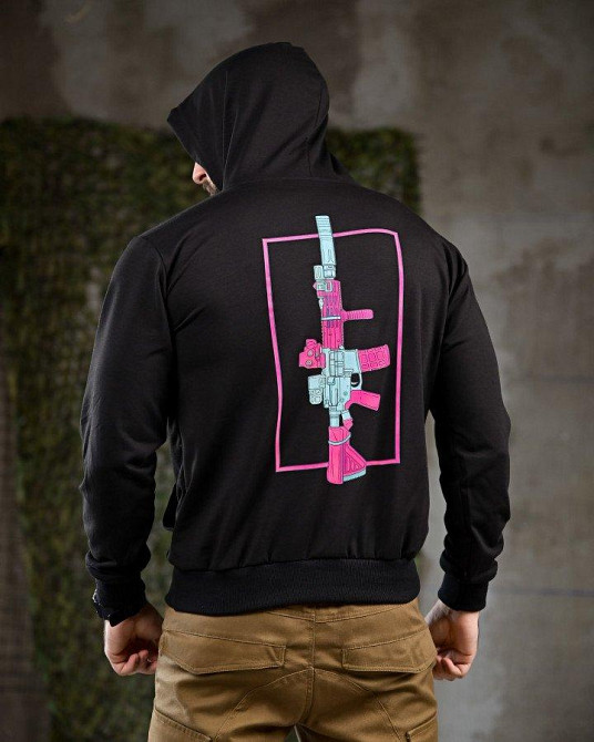 Милитари худи color black ПП7876 Одеса - фото 1