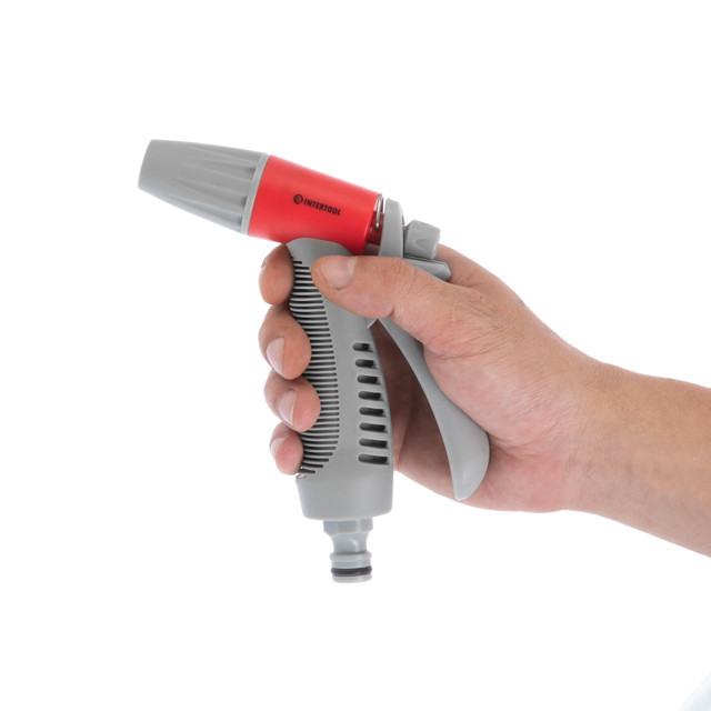 Пістолет-розпилювач для поливу, 3 режими, плавне регулювання потоку води, матеріали: ABS, PP, TPR, Brass INTERTOOL GE-0015 Київ - фото 7