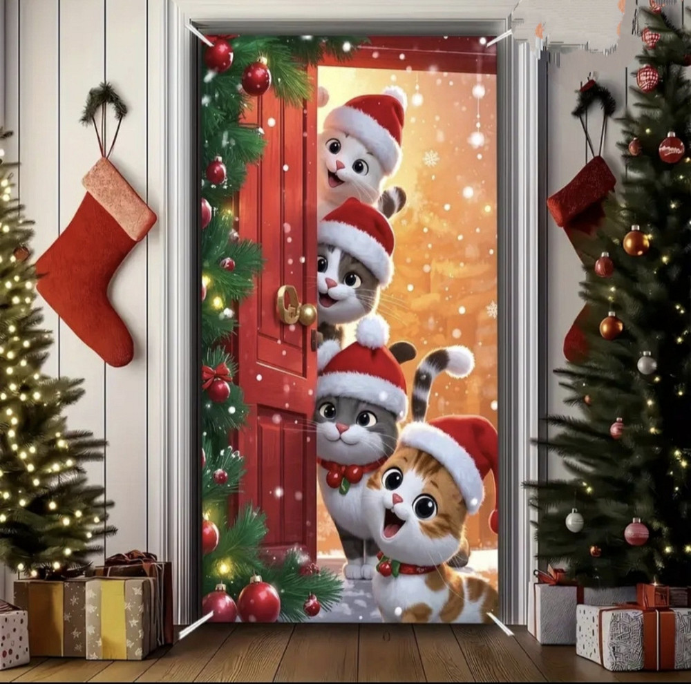 Банер на двері Різдвяний Сміла - фото 4