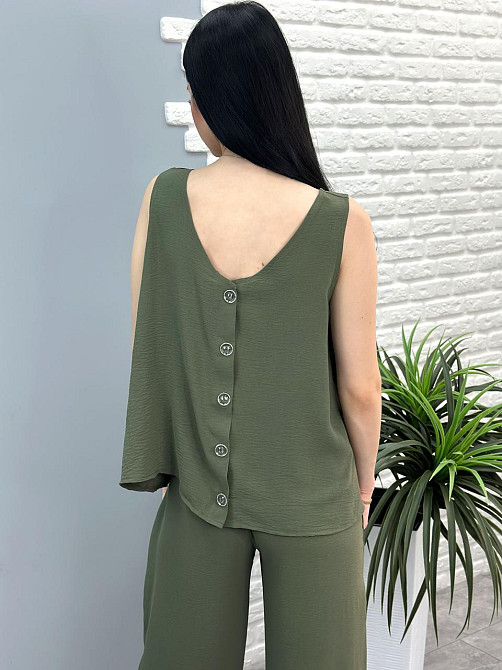 Летний костюм со штанами палаццо 