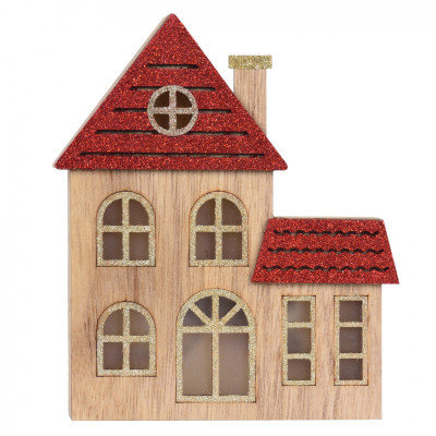 Прикраса декоративна YES! Fun Святковий будиночок 18 см Дерево LED (975071) Вінниця - фото 1