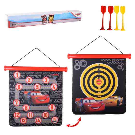 Дитячий магнітний дартс "Тачки" Bambi LD1125 двосторонній Вінниця