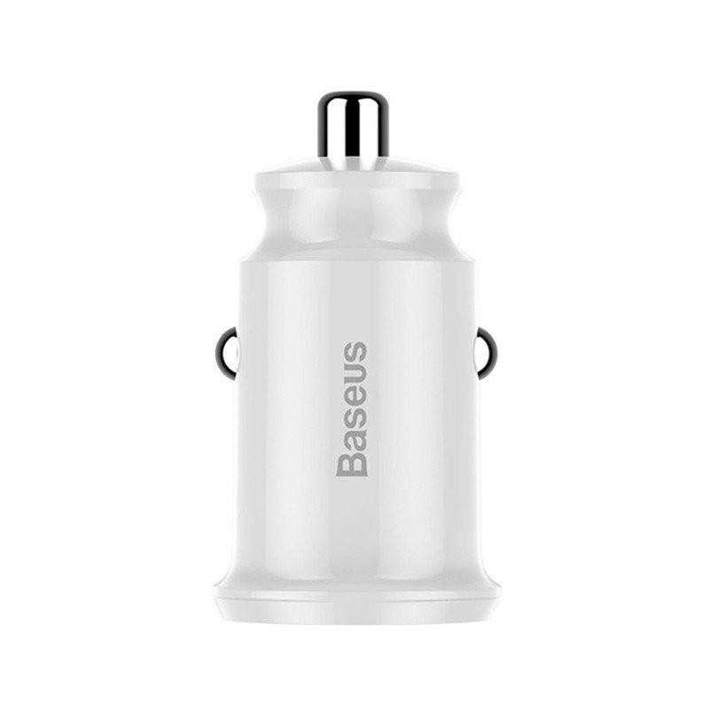 Автомобільний зарядний пристрій BASEUS С8-K Grain Mini Smart Car Charger 3.1 A (Білий, два USB-порта) Миколаїв - фото 1