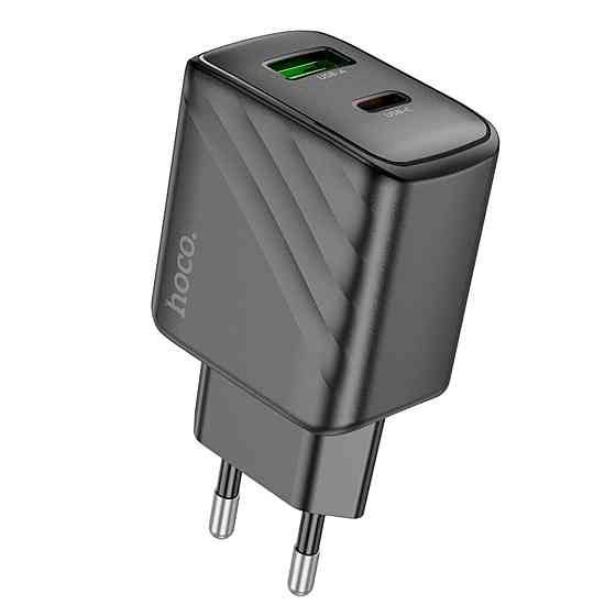 Мережевий зарядний пристрій HOCO CS23A Sunlight dual port PD30W+QC3.0 charger Black (6942007609944 ) Київ