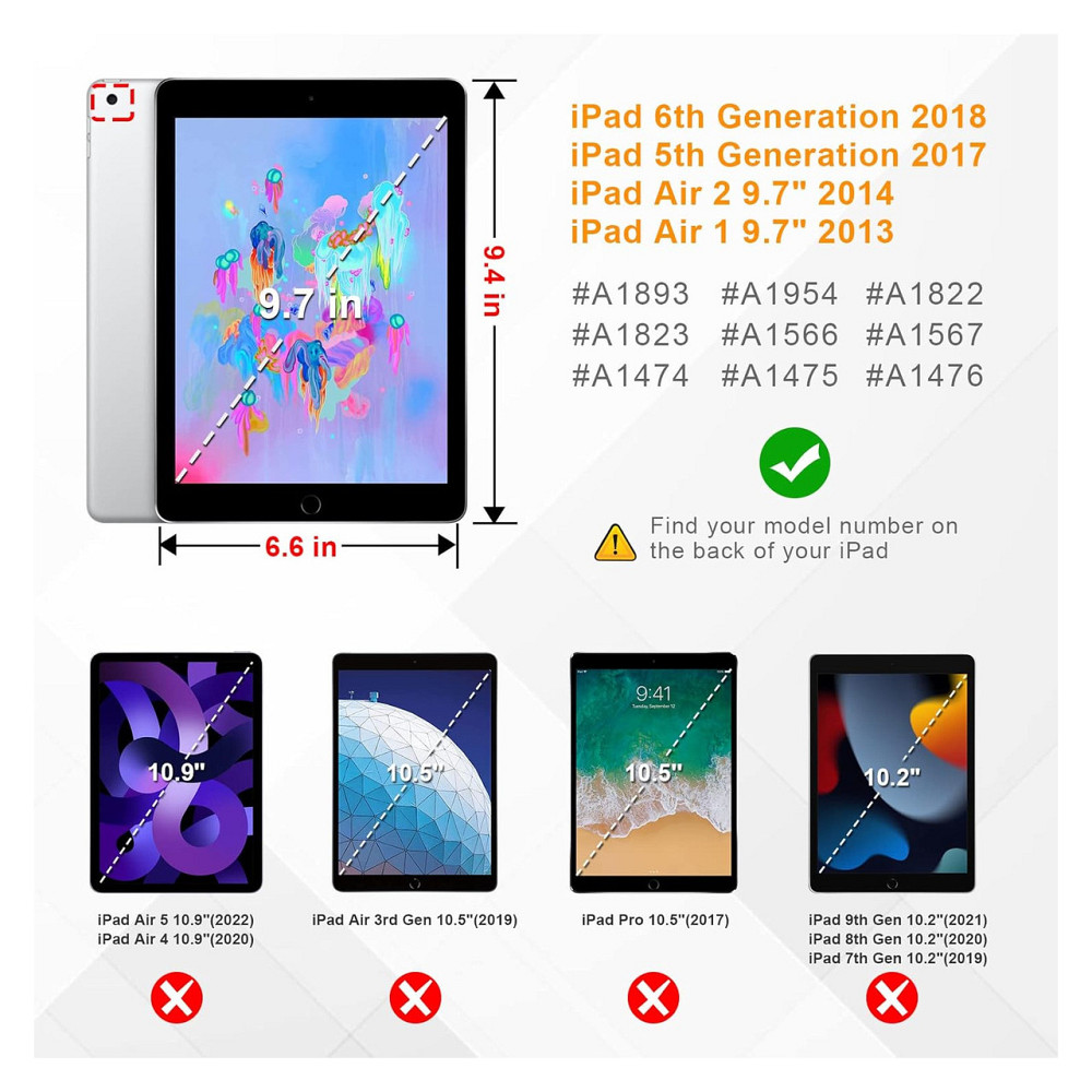 Чохол накладка FINTIE для iPad 9.7 2018/2017 Air 1/2 рожеве золото тонкий PU матова прозора спинка автосон підставка Київ - фото 2
