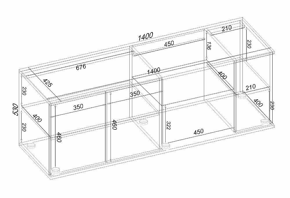 Тумба TV Ketrin К-10, Антрацит, 1400/425/530 Львів - фото 2