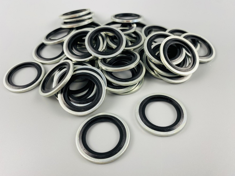 Шайба з гумовим кільцем NBR всередині 22 мм, для гідравліки, олії, води, повітря. Мукачево - фото 2