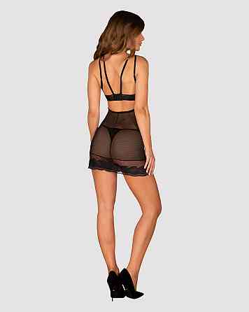 Сорочка кружевная Obsessive Allastia черный, L/XL Sex Aura Киев
