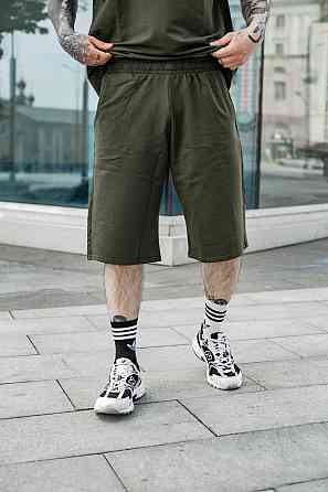Чоловічі шорти Player оверсайз літні широкі Трикотажні з кишенями легкі хакі Одеса