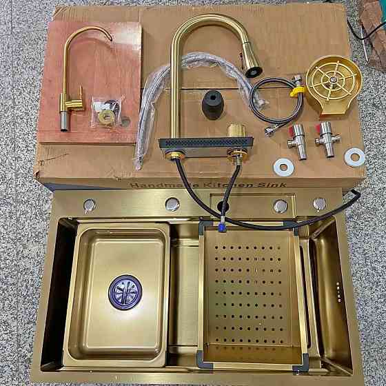 Кухонна раковина водоспад Willda, кухонна мийка водоспад ручної роботи 75х46х22 (957605991) Київ