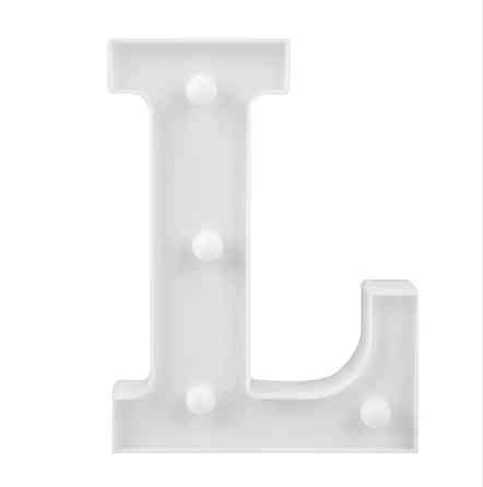Объемная буква L led маленькая 16 на 12 см белый Киев