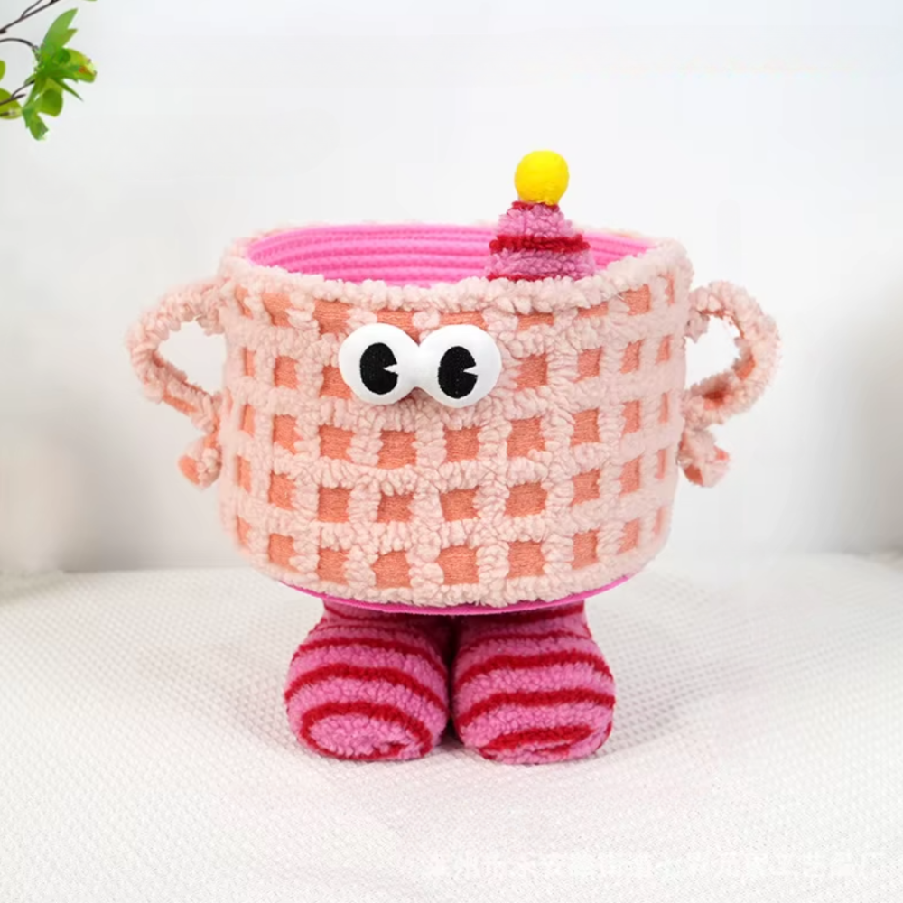 Корзина для игрушек плюшевый органайзер в детскую комнату мягкий для вещей и игрушек детская, розовая Каменец-Подольский - изображение 1