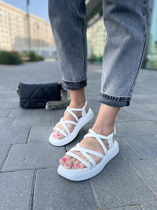 Vistani Босоніжки жіночі Vistani 500 білі (літо, шкіра натуральна) (5270) 37 Коломия - фото 1