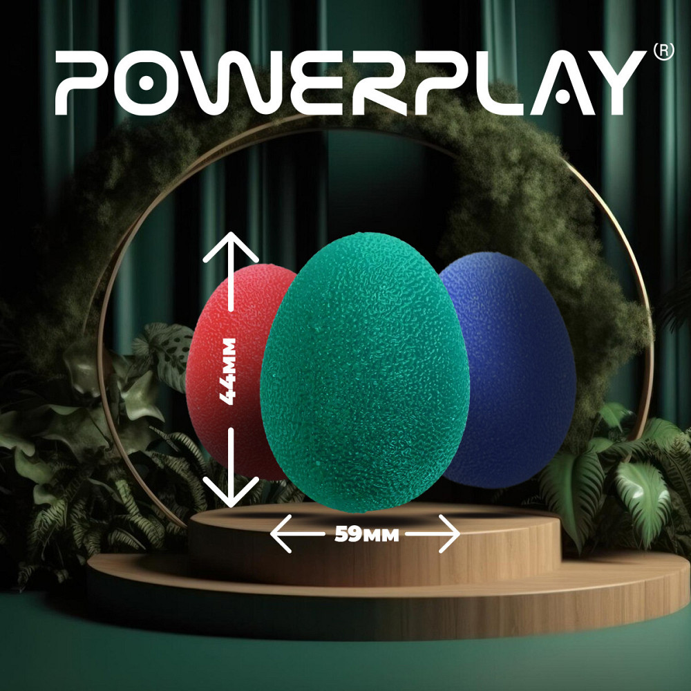 Набір силіконових еспандерів-яйце (тренажер для кисті) PowerPlay PP-4340 Power Grip Set (набір 3 шт.) Каменское - изображение 9