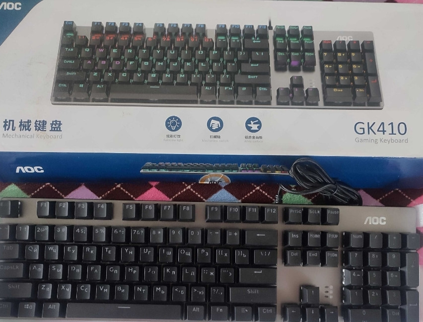 Новая механическая клавиатура AOC GK410 с двумя наборами кейкапов! Харьков - изображение 5