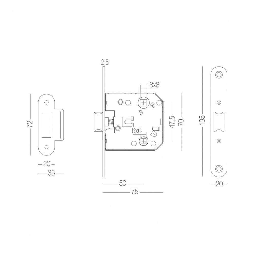 МЕХАНІЗМ ПІД WC ДЛЯ МІЖКІМНАТНИХ ДВЕРЕЙ Київ - фото 2