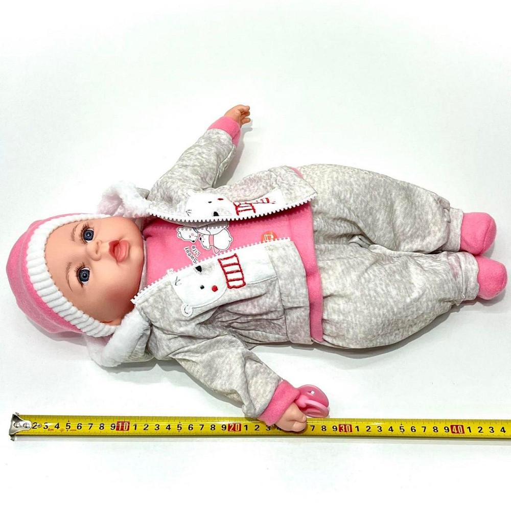 Лялька-пупс м'яконабивна з соскою та звуковими ефектами рус 44см Вид 6 (M 5924 І UA) Чернігів - фото 4
