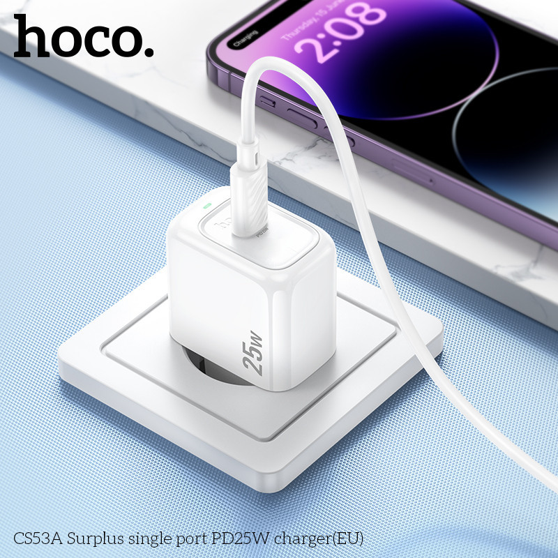 Мережевий зарядний пристрій HOCO CS53A Surplus single port PD25W charger White Одеса - фото 9