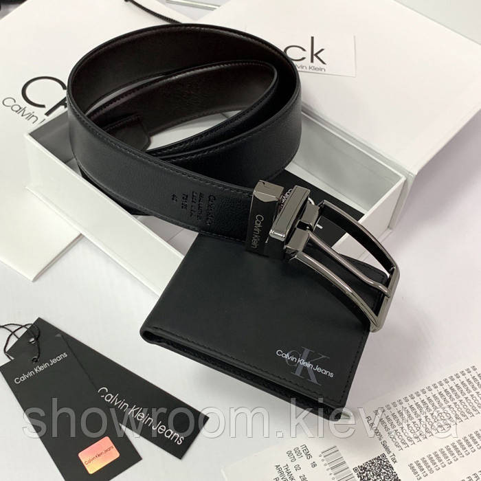 Чоловічий подарунковий набір портмоне і ремінь (485) Київ - фото 6