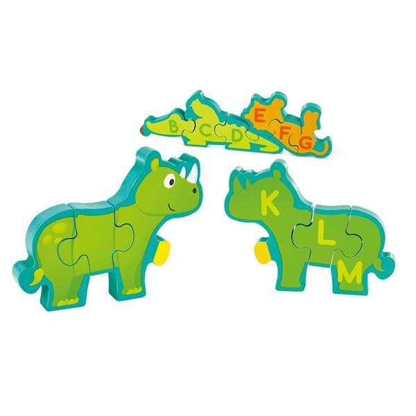 Дерев'яний пазл-алфавіт Hape Парад звірів 26 ел. (E1627) Харьков - изображение 4