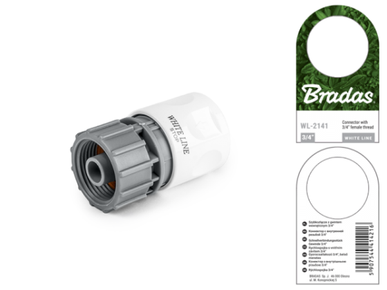 Конектор STOP з внутрішньою різьбою 3/4", WHITE LINE, WL-2141 Київ