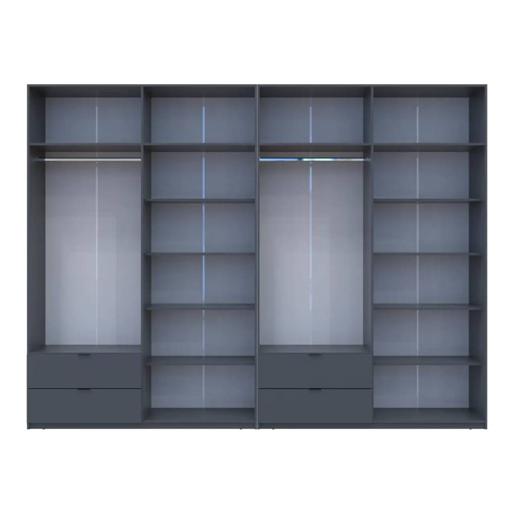 Шкаф для одежды Doros Лукас Графит 4+4 ДСП 320х50х240 DRS-011700 (42005129) Днепр - изображение 5