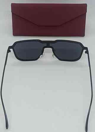 Брендовые стильные красивые мужские очки черные в черной металл оправе. Киев