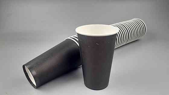 Склянка паперова 500 мл (16oz) "БЕЛО ЧОРНИЙ" Маестро (35 шт.) Харків