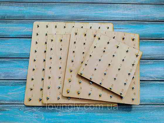 Геоборд, математичний планшет. математичний геоборд з таблицею множення до "5" Ірпінь