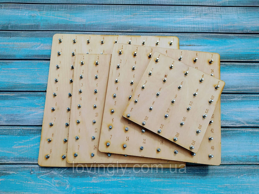 Геоборд, математичний планшет. Геометрик. Геоборд з цифрами, таблица умножения до 